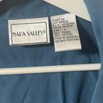 Napa Valley Embroidered Geometric Boho Style Collared Button Down Size Large Blue Photo 6
