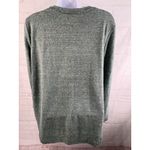 Women's Christmas Tree Long Sleeve‎ Tshirt Green Silver Small Holiday Top Photo 3