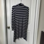 Maeve Anthropologie  navy Striped Turtleneck Long Sleeve‎  Dress XS Small Photo 3