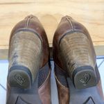 OLUKAI WOMEN'S HO'OU'I Leather Heeled Booties Brown Size 8.5 Photo 6