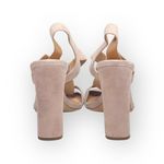 Halston Heritage ⌘ T Strap Ankle Strap Heeled Open Toe Sandals ⌘ Pink Suede ⌘ 9M Photo 3