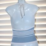 Brandy Melville  Blue White Sweater Halter Top One Size Photo 2