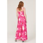 Slate + Willow Pink Floral Sleeveless Wide Leg V-Neck Jumpsuit Size 4 Photo 1