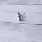 Vintage Stud Earrings Diamond Shape/Square Shape Silver Tone Photo 6