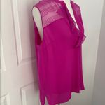 Elie Tahari  Pink Sleeveless Ruffle Blouse Photo 3