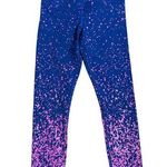 Zyia  Active Splash Navy Pink Light n Tight Hi-Rise Athletic Leggings 7/8 Sz 6-8 Photo 0