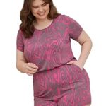 Torrid 4/$25 Womens Zebra Stripe Pink Super Soft Sleep Lounge Romper Plus Sz 3X Photo 2