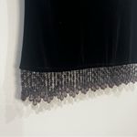 VINTAGE Y2K velvet formal top beaded trim black Women’s SIZE SMALL made in USA Photo 1