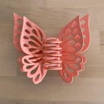 NEW Large Coral Pink Butterfly Claw Clip Photo 0
