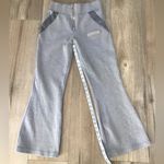 Maniere De Voir  Ribbed Leggings Wide Leg Flare Size Zip Front Knit Tan Size 12 Photo 4