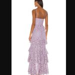 Majorelle Zelda Fitz Tiered Lace Dress Gown in Soft Purple Medium $398 Photo 1