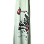 Citron 100% Silk Sleeveless Maxi Dress Space Travel Graphic Print Green Sz Med Photo 0