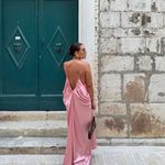 ZARA  gathered Elegant Pink Maxi Dress flowy evening party cocktail wedding dress Photo 9