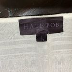 Hale Bob  Ivory Crochet Boho Bell Sleeve Tassel Blouse Large Photo 3