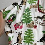 Jayes Studio 12 Dogs of Christmas Pajama Top Button Down Large Photo 2