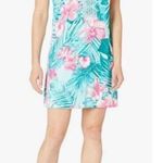 Caribbean Joe ππ V-neck Embellished Dress ~ Tropical Floral Print Medium M NWT Photo 2
