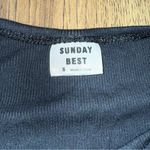 ARITZIA SUNDAY BEST Ribbed Baby Tee Short Sleeve Black size Small Photo 1