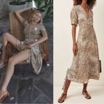 Faithfull the Brand Meadows Midi Dress in Signe Animal Print Size 6 Summer Photo 11