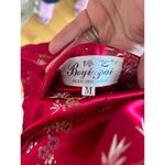 Vintage Reversible Satin Pink & Gold Chinoiserie Dragon Floral Chinese Jacket Size M Photo 7