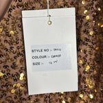 Mac Duggal style 94016 3D hanging disco Sequin copper Evening party Dress SZ 12 Photo 7