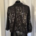 TOUPEÉ SEQUIN JACKET Sz: 8 Black Photo 4