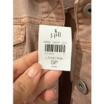 J Jill Denim Jean Jacket Womens Pink Button Up Trucker Stretch Pockets Sz SP Photo 3