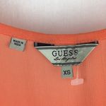 Guess  Orange Sleeveless Sheer Sequin Shoulder Tank Top S Photo 8