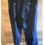 Allen Allen  Linen Pants Plus 1XL Navy Blue Pockets Timeless Excellent Photo 8