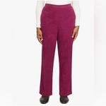 Alfred Dunner  Women's Plus Idea Velour Pants Red Size 10 Photo 3