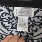 Foxcroft  Floral Gray Black Cardigan Photo 5