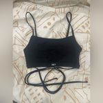 Set Active  Black SPORTBODY® CROSS TIE BRA - ONYX Size Medium Photo 5