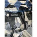 Kate Spade Saturday blue white geometric skater skirt sz 4 Photo 2