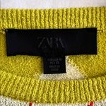 ZARA  Argyle Sweater Short Sleeve Womens Size Medium Photo 4