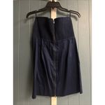Free People  Navy Blue with Rhinestones Strapless Super Mini Dress Size 10 *read Photo 4