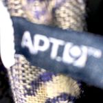 Apt. 9  pleated rayon multi colored scarf/wrap. Black, gray , plum, with fringe. Photo 7