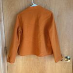 Carole Little Orange Wool Collarless Button Front Blazer Jacket Women's M Size M Photo 5