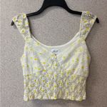 Le Lis‎ Collection Women Size Small Lace Cream & Yellow Crop Top Cottagecore Photo 0