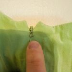 Tibi  Eco Cape Green Silk Sleeveless Crew Neckline Zippers Shift Dress Size 6 Photo 12