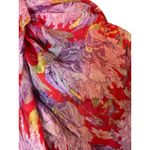 Vivienne Tam Red 100% Silk Floral Scarf Women Sz 39X40 Photo 1