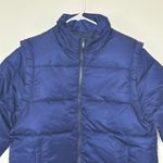 We Wore What Zip Off Sleeve Puffer Navy Jacket Womens Size Extra Small Photo 3