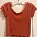 Arizona Jeans Women's Light Pink Lace Trim Crop Top Sz S Photo 3