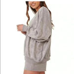 Free People 🆕  Movement Storm Grey Kelly Oversize Sweater Top S🆕 Photo 3