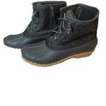 Nautical Dorsay Navy Duck Boots Size 10 Photo 2