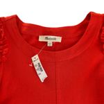 Madewell  Puff Sleeve Cotton Crewneck Tee Shirt Bright Flame Women’s Size XXS NWT Photo 2