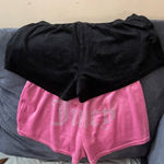 Juicy Couture  Black and Pink Velour Shorts Photo 0