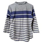 Tommy Bahama Womens 1/2 Zip Pullover Size M White & Blue Striped Long Sleeve Photo 1