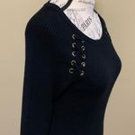 BCX Brand BCX Black Lace-Up Tunic Sweater Dress XL Photo 9