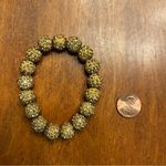 Gold Rhinestone Ball Stretchy Bracelet Photo 2