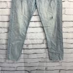 PacSun  Slim Taper Jeans Light Wash Raw Hem Distressed Mid Rise Women’s 30X30 Y2K Photo 3