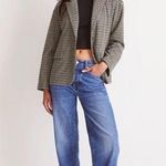 Madewell  Oversized Knit Blazer in Houndstooth in True Black Photo 0